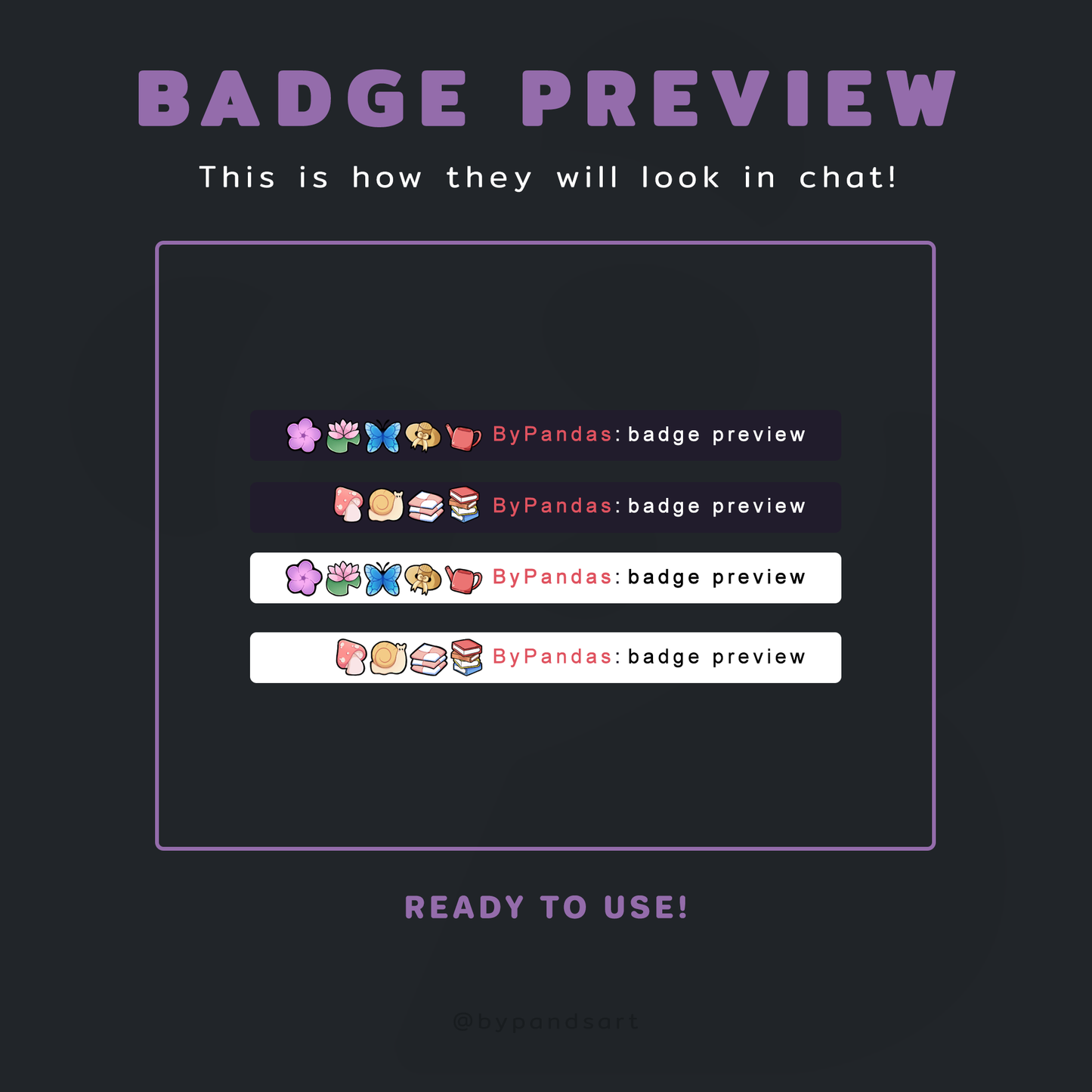 Cottage Core Badges